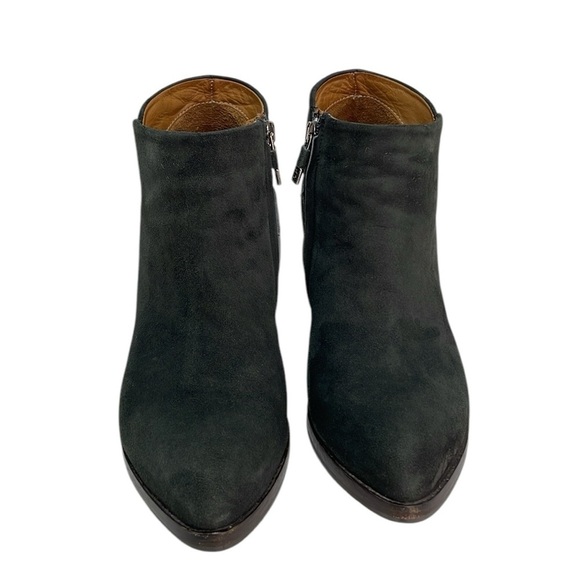 Alberto Fermani Ankle Booties Dark Green Suede Leather Size 39.5 9.5 - Picture 3 of 13